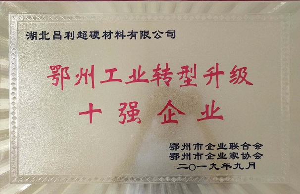 熱烈祝賀湖北昌利公司榮獲鄂州工業(yè)轉(zhuǎn)型升級10強企業(yè)、董事長龍其準榮獲“鄂州工業(yè)優(yōu)秀民營企業(yè)家”稱號